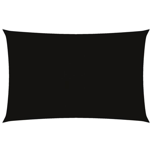 vidaXL S&oacute;lskyggni S&oacute;lsegl Oxfordd&uacute;kur R&eacute;tthyrnt 5x8 m Svart