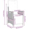 vidaXL Gar&eth;ur bor&eth;sett me&eth; p&uacute;&eth;i 5 pcs Drapplita&eth;ur p&oacute;l&yacute;rattan