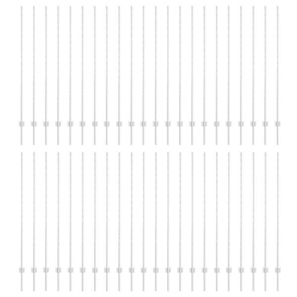 vidaXL Girðingarpóstar 88 pcs Silfur 200 cm Stál