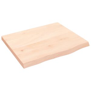 vidaXL Vegghilla 60x50x(2-4) cm &Oacute;me&eth;h&ouml;ndla&eth;ur Gegnheill Eikarvi&eth;ur