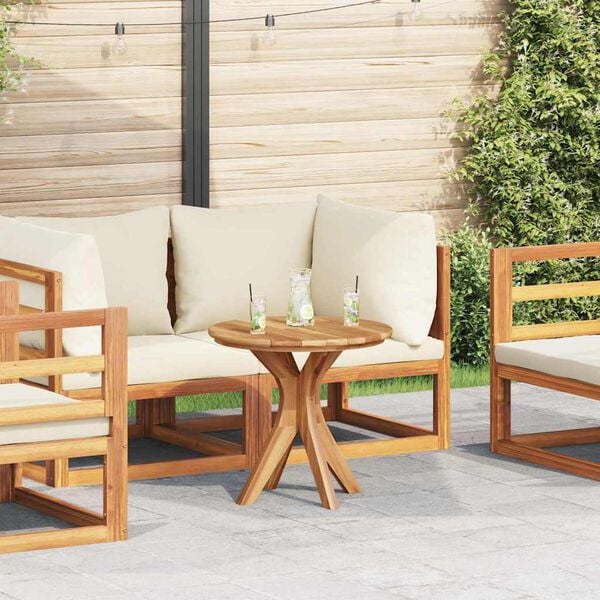 vidaXL Hliðarborð Brúnn 55 x 55 x 51 cm Solid teak viður