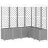 vidaXL Gr&oacute;&eth;urkassi me&eth; Rimlagrind 160x120x140 cm Lj&oacute;sgr&aacute;r PP