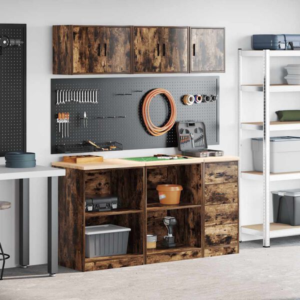 vidaXL B&iacute;lsk&uacute;rssk&aacute;par 6 stk. Reykt&oacute;na Eikarlitur Samsettur Vi&eth;ur