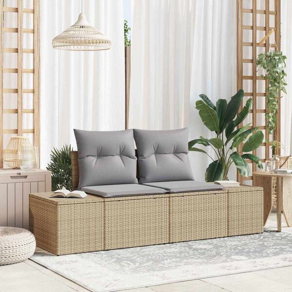 vidaXL Gar&eth;as&oacute;fi me&eth; p&uacute;&eth;i Drapplita&eth;ur 184 x 62 x 69 cm p&oacute;l&yacute;rattan