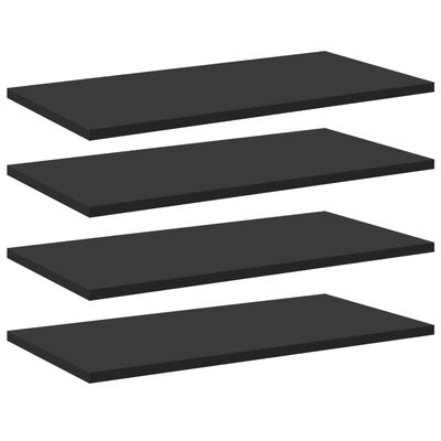 805237 vidaXL Bookshelf Boards 8 pcs Black 60x30x1,5 cm Chipboard