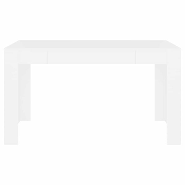 vidaXL Borðstofuborð Hvítt 140x74,5x76 cm Samsettur Viður