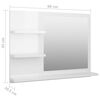 805012 vidaXL Bathroom Mirror High Gloss White 60x10,5x45 cm Chipboard