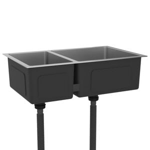 vidaXL Eldhúsvaskur Ryðfrítt Stál