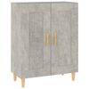 vidaXL Skenkur Steypugr&aacute;r 69,5x34x90 cm Samsettur Vi&eth;ur