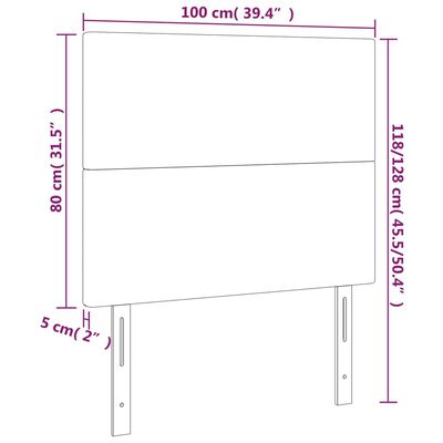 vidaXL Höfðagaflar 2 stk. 100x5x78/88 cm Dökkblátt Flauel