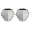 vidaXL Pl&ouml;ntuker 2 pcs Silfur 50 x 50 x 40 cm Galvaniserad st&aacute;l