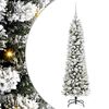 vidaXL Gervi j&oacute;latr&eacute; me&eth; 150 LED Hv&iacute;tt 120 cm PVC, Metall og Plastefni