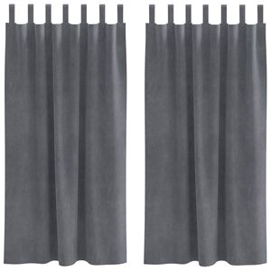 vidaXL Myrkratj&ouml;ld 2 pcs Lj&oacute;sgr&aacute;r 140 x 175 cm Flauel