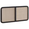 vidaXL H&ouml;f&eth;agafl me&eth; h&ouml;fu&eth;gafl Svartur 120 x 55 x 3 cm Rattan