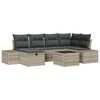 vidaXL S&oacute;fasett me&eth; p&uacute;&eth;i 6 pcs p&oacute;l&yacute;rattan