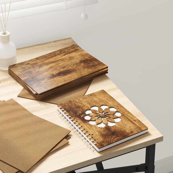 vidaXL Skreyting spj&ouml;ld 150 pcs Rau&eth;-eik 15 x 21 x 0.27 cm