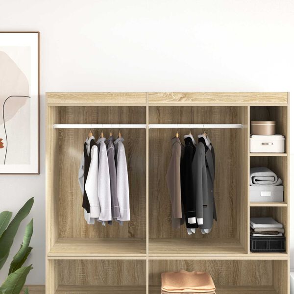 vidaXL Sk&aacute;pstangir 2 pcs Silfur 764 x 15 x 29 mm &Aacute;lblenda