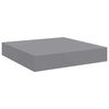 vidaXL Flj&oacute;tandi Vegghillur 4 stk. Gr&aacute;ar 23x23,5x3,8 cm MDF