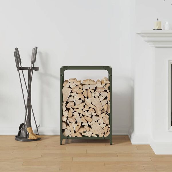 vidaXL Eliviðargrind Olive Green 44x28x65 cm Kaldvalsað stál