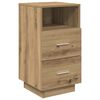 vidaXL N&aacute;ttbor&eth;ssk&aacute;pur me&eth; 2 sk&uacute;ffum Artisan Oak 36x36x68 cm