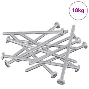 vidaXL Skr&uacute;fa 800 pcs Silfur M6 x 120 mm St&aacute;l