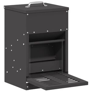 vidaXL H&aelig;nuf&oacute;tbretth&yacute;si Svartur 25 x 42 x 40 cm Kaldvalsa&eth; St&aacute;l