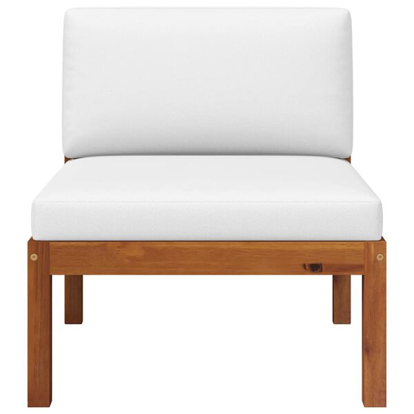 vidaXL tveggja hluta garðsetusett með púðum úr akasíuviði og reipi