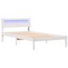 vidaXL Ramsv&iacute;k me&eth; h&ouml;fu&eth;gafl Hv&iacute;tt 90 x 200 cm Solid furuhikk