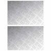 vidaXL Stigaplata R&eacute;tthyrningur 2 pcs Silfur 60 x 40 cm &Aacute;l
