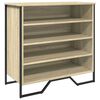 vidaXL Sk&oacute;sk&aacute;pur Sonoma Eik 80x38x78 cm Samsettur Vi&eth;ur
