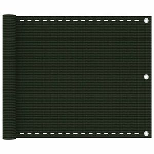 vidaXL Svalaskilrúm Dökkgrænt 75x500 cm HDPE