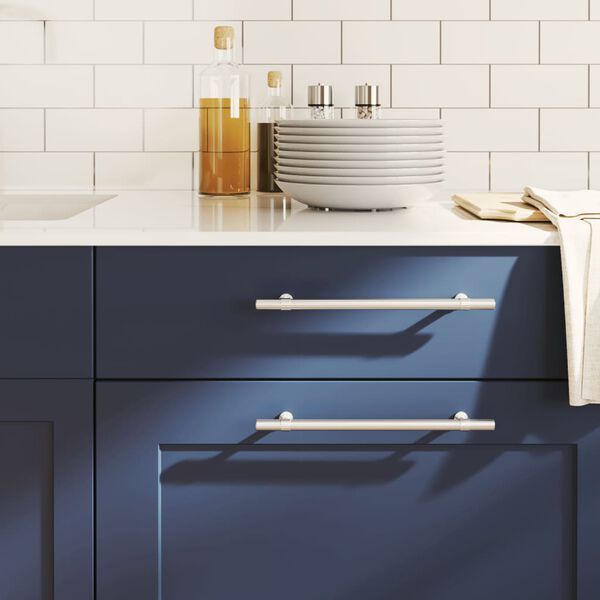 vidaXL Sk&aacute;pahandf&ouml;ng 10 stk. Silfurlitu&eth; 192 mm Ry&eth;fr&iacute;tt st&aacute;l