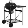 vidaXL &Uacute;ti grill me&eth; hj&oacute;l Svartur 91 x 71 x 107 cm metal
