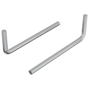 vidaXL Hex lyklasett 2 pcs Silfur 32 x 86 mm St&aacute;l