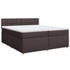 vidaXL H&oacute;lfa&eth; Springr&uacute;m me&eth; D&yacute;nu D&ouml;kkbr&uacute;nt 200x200 cm Efni