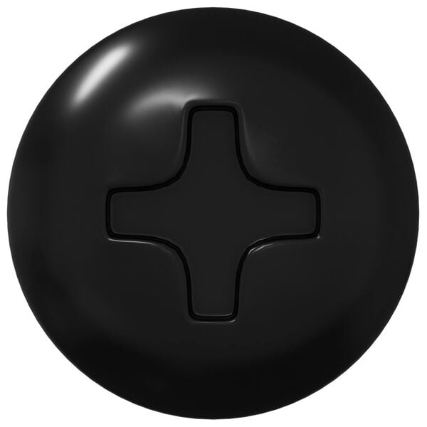 vidaXL Tappi Nail 12 pcs Svartur M4 x 28 mm St&aacute;l