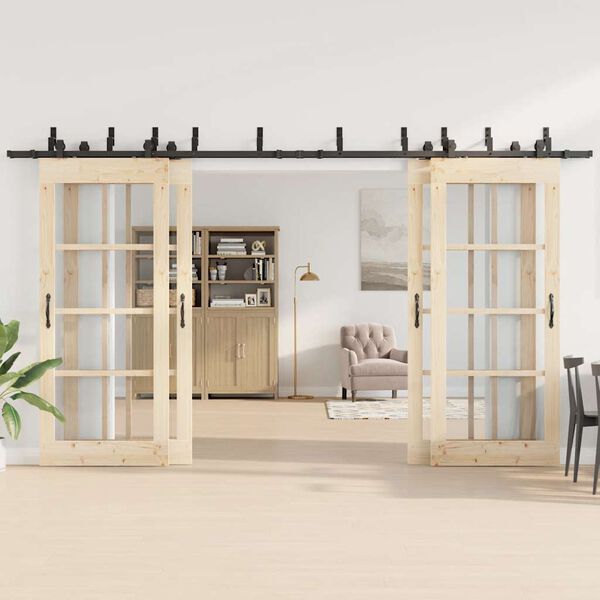 vidaXL Rennihur&eth;arb&uacute;na&eth;arsett 400 cm St&aacute;l Svart