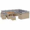 vidaXL Gar&eth;s&oacute;fa sett 12 pcs Drapplita&eth;ur p&oacute;l&yacute;rattan