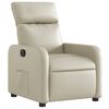 vidaXL Electric Recliner Chair Cream gervi le&eth;ur