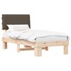 vidaXL R&uacute;mf&oacute;tur me&eth; kl&aelig;&eth;&eth;um h&ouml;f&eth;agafli M&oacute;gr&aacute;r 90 x 200 cm