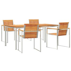 vidaXL Garður borðsett 5 pcs Solid Wood Acacia
