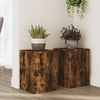 vidaXL Pl&ouml;ntustandar 2 stk Reyklitu&eth; Eik 25x25x35 cm Samsettur Vi&eth;ur
