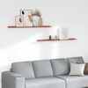 vidaXL Vegghylla me&eth; hillu 2 pcs Rau&eth;ur 115 x 9 x 3 cm Samsettur vi&eth;ur