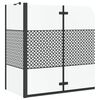 vidaXL Ba&eth;kappa Svartur 120 x 67 x 129 cm Hert gler og &aacute;l