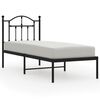 vidaXL R&uacute;mgrind &uacute;r M&aacute;lmi &aacute;n D&yacute;nu me&eth; H&ouml;f&eth;agafli Sv&ouml;rt 75x190 cm