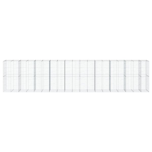 vidaXL Steinakassi með Loki 950x100x200 cm Sinkhúðað Járn