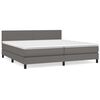 vidaXL H&oacute;lfa&eth; Springr&uacute;m me&eth; D&yacute;nu Gr&aacute;tt 200x200 cm Gervile&eth;ur