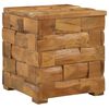 vidaXL Geymslust&oacute;ll me&eth; geymslu Br&uacute;nn 40 x 40 x 45 cm Solid teak vi&eth;ur