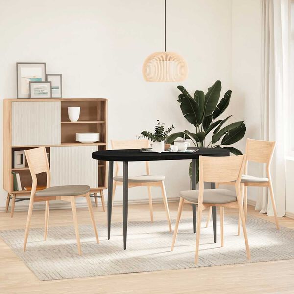 vidaXL Borðplata Dökkbrúnt 120x60x4 cm Solid Wood Eik sporöskjulaga