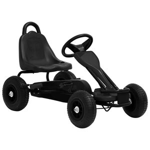 vidaXL Pedal Go-Kart með Loftdekkjum Svartur